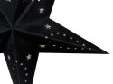 Zestaw 2 wiszących gwiazd welurowych LED 45 cm czarny MOTTI Lumarko!