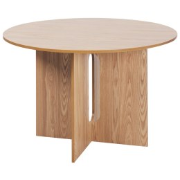 Stół do jadalni okrągły ⌀ 120 cm jasne drewno CORAIL Lumarko!