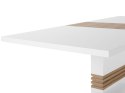 Stół do jadalni rozkładany 160/200 x 90 cm biało-brązowy SANTANA Lumarko!