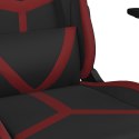 Masujący fotel gamingowy, czarno-bordowy, sztuczna skóra Lumarko!