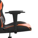 Masujący fotel gamingowy, czarno-pomarańczowy, sztuczna skóra Lumarko!