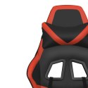 Masujący fotel gamingowy, czarno-czerwony, sztuczna skóra Lumarko!