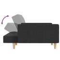 2-osobowa kanapa, 2 poduszki, ciemnoszara, tapicerowana tkaniną Lumarko!
