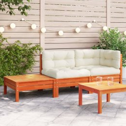 Sofa ogrodowa z poduszkami i podnóżkiem, lite drewno sosnowe Lumarko!