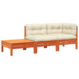 Sofa ogrodowa z poduszkami i podnóżkiem, lite drewno sosnowe Lumarko!