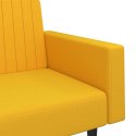 2-osobowa kanapa, żółta, tapicerowana aksamitem Lumarko!