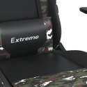 Masujący fotel gamingowy, czarny i moro, sztuczna skóra Lumarko!