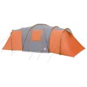 Namiot, 12-osobowa, szaro-pomarańczowy, 840x720x200 cm, tafta 185T Lumarko!