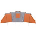 Namiot, 12-osobowa, szaro-pomarańczowy, 840x720x200 cm, tafta 185T Lumarko!
