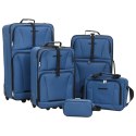 Zestaw walizek podróżnych, 5 elementów, niebieski, tkanina Lumarko!
