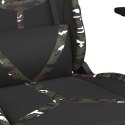 Masujący fotel gamingowy, czarny i moro, sztuczna skóra Lumarko!