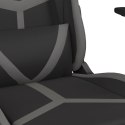 Masujący fotel gamingowy, czarno-szary, sztuczna skóra Lumarko!
