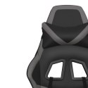 Masujący fotel gamingowy, czarno-szary, sztuczna skóra Lumarko!