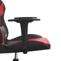Masujący fotel gamingowy, czarno-czerwony, sztuczna skóra Lumarko!