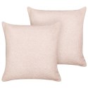 2 poduszki dekoracyjne boucle 45 x 45 cm różowe LEUZEA Lumarko!