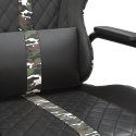 Masujący fotel gamingowy, moro-czarny, sztuczna skóra Lumarko!