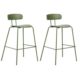 Zestaw 2 krzeseł barowych zielony SIBLEY Lumarko!