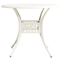 Stół ogrodowy, biały, 90x90x74 cm, odlewane aluminium Lumarko!