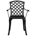Krzesła ogrodowe, 6 szt., odlewane aluminium, czarne Lumarko!