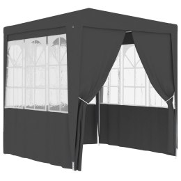Namiot imprezowy ze ściankami, 2,5x2,5 m, antracytowy, 90 g/m² Lumarko!