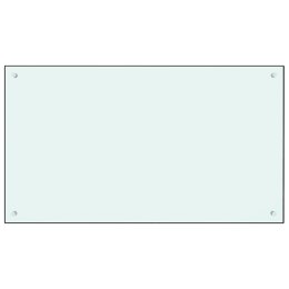 Panel ochronny do kuchni, biały, 100x60 cm, szkło hartowane Lumarko!