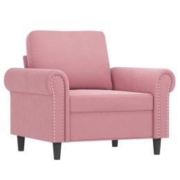 Fotel, różowy, 60 cm, obity aksamitem Lumarko!