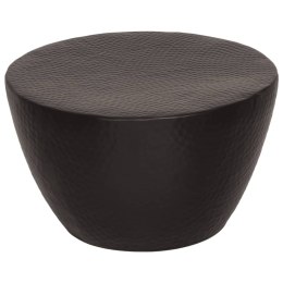 Stolik kawowy z młotkowanego aluminium, Ø 50x30 cm, czarny Lumarko!