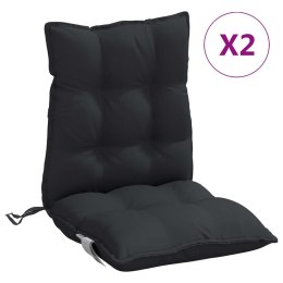 Poduszki na krzesła z niskim oparciem, 2 szt., czarne Lumarko!