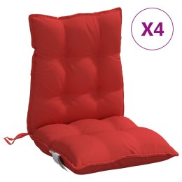 Poduszki na krzesła z niskim oparciem, 4 szt., czerwone Lumarko!