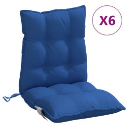 Poduszki na krzesła z niskim oparciem, 6 szt., błękit królewski Lumarko!