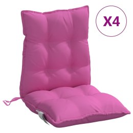 Poduszki na krzesła z niskim oparciem, 4 szt., różowe Lumarko!