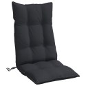Poduszki na krzesła z wysokim oparciem, 4 szt., czarne, Oxford Lumarko!