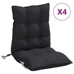 Poduszki na krzesła z niskim oparciem, 4 szt., czarne Lumarko!