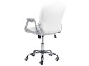 Krzesło biurowe regulowane ekoskóra białe z kryształkami PRINCESS Lumarko!