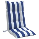 Poduszki na krzesła z wysokim oparciem, 4 szt., niebiesko-białe Lumarko!