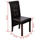 Krzesła stołowe, 6 szt., brązowe, sztuczna skóra Lumarko!