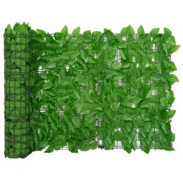 Osłona balkonowa, zielone liście, 200x75 cm Lumarko!