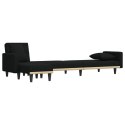 Sofa rozkładana L, czarna, 275x140x70 cm, tkanina Lumarko!
