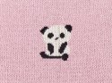 Koc bawełniany dla dzieci w pandy 130 x 170 cm różowy TALOKAN Lumarko!