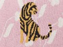 Koc bawełniany dla dzieci w tygrysy 130 x 170 cm różowy NERAI Lumarko!
