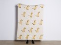 Koc bawełniany dla dzieci w żyrafy 130 x 170 cm beżowy CHILARI Lumarko!