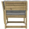 Fotel ogrodowy z podłokietnikami i poduszkami, drewno sosnowe Lumarko!
