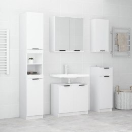 5-częściowy zestaw szafek do łazienki, biały z połyskiem Lumarko!