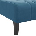Sofa rozkładana L, niebieska, 260x140x70 cm, aksamit Lumarko!