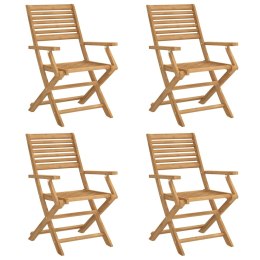 Składane krzesła ogrodowe, 4 szt., 54,5x61,5x86,5 cm, akacja Lumarko!