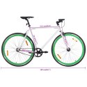 Rower single speed, biało-zielony, 700c, 55 cm Lumarko!