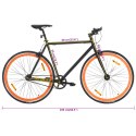 Rower single speed, czarno-pomarańczowy, 700c, 59 cm Lumarko!