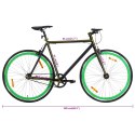 Rower single speed, czarno-zielony, 700c, 51 cm Lumarko!