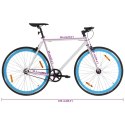 Rower single speed, biało-niebieski, 700c, 59 cm Lumarko!