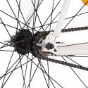 Rower single speed, biało-pomarańczowy, 700c, 59 cm Lumarko!